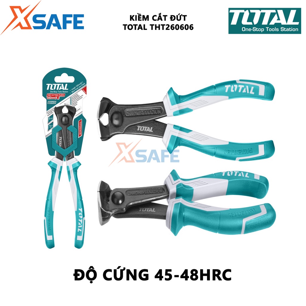 Kìm càng cua TOTAL THT260606 kềm cắt đứt Kích cỡ dài 160mm (6&quot;), hợp kim cứng, mũi kìm khỏe, tay cầm làm bằng nhựa tổng