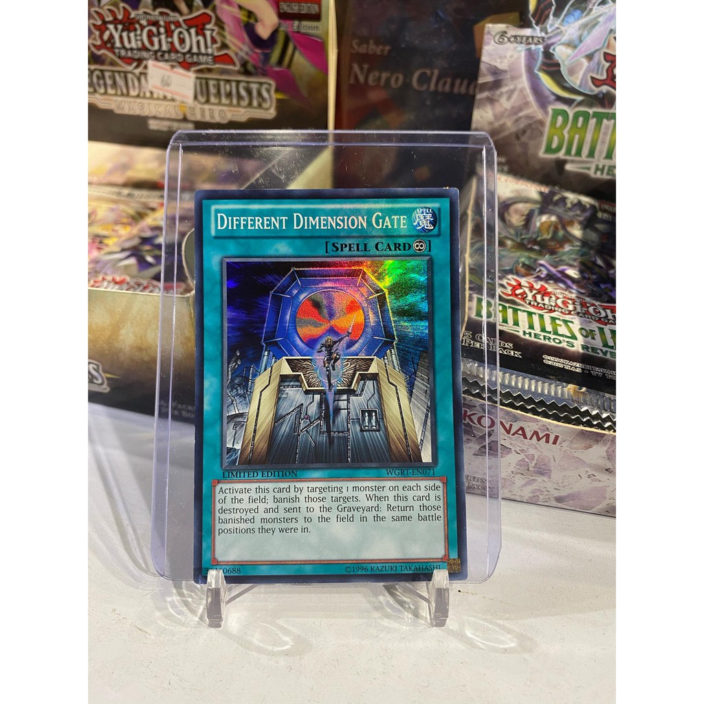 Lá bài thẻ bài Yugioh Different Dimension Gate - Super Rare - Tặng bọc bài nhựa bảo quản