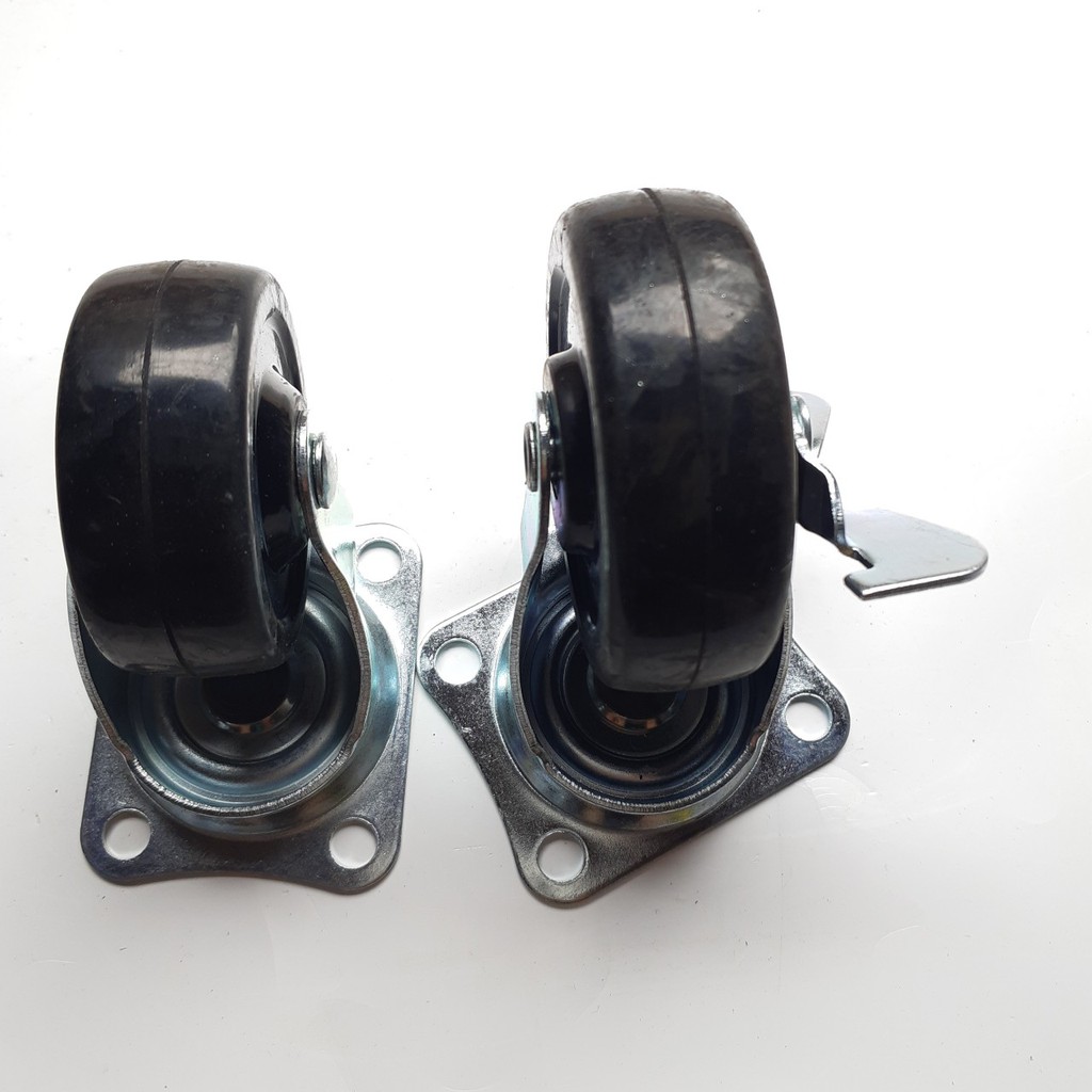 Bánh xe nhựa đen các loại 4cm 5cm 6cm 7cm - MITUHOME - Phục vụ vận chuyển hàng hóa, thay bánh xe, lắp mới