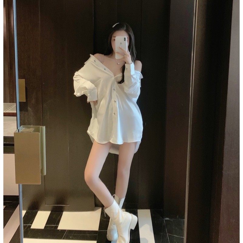 sơmi trễ vai hai dây