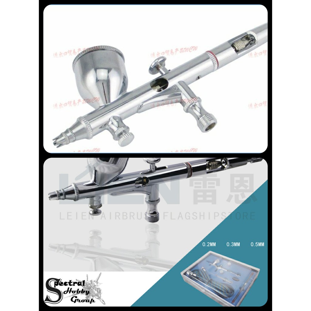 Bút sơn mô hình bộ 180K HD180 183K Pen Airbrush Double Action Set 0.2MM 0.3MM 0.5MM Three Caliber Set