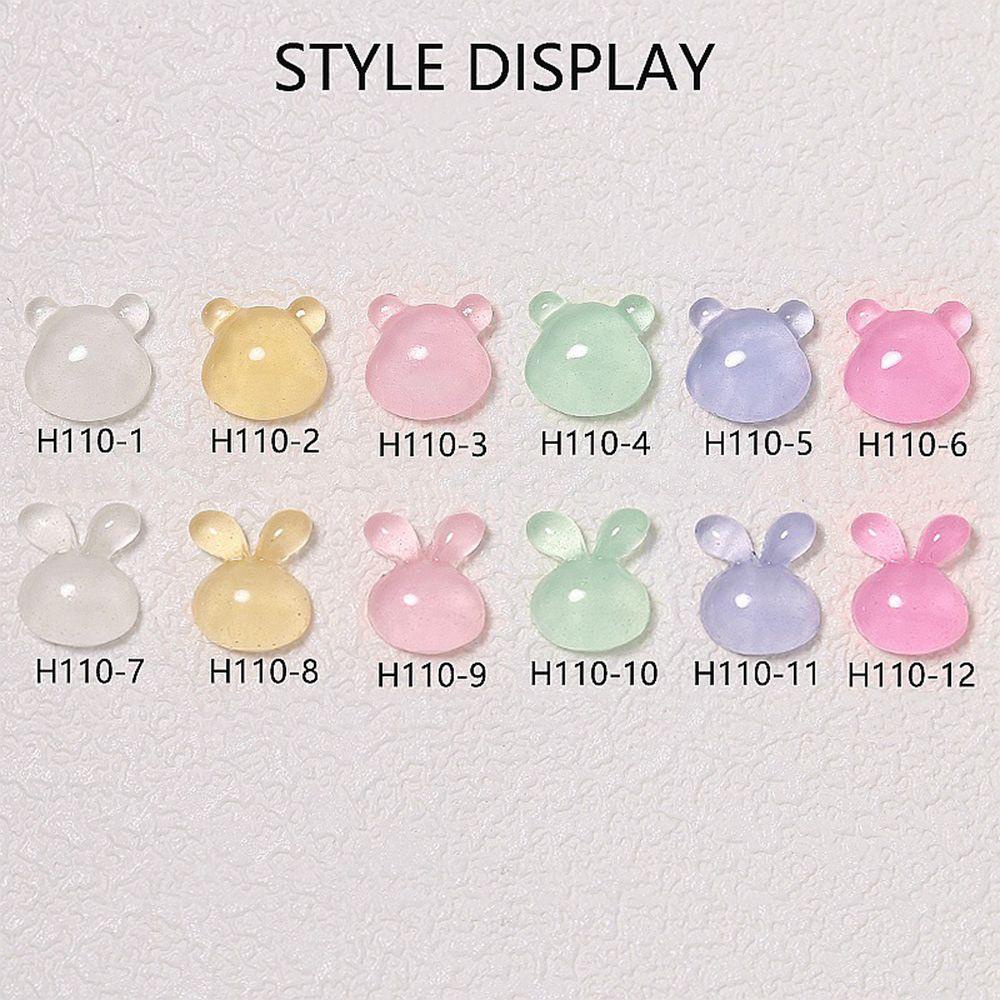 Phụ Kiện Trang Trí Móng Tay 3D Thiết Kế Hình Thỏ / Gấu Dễ Thương|Phụ Kiện Trang Trí Móng Tay Nghệ Thuật DIY Xinh Xắn