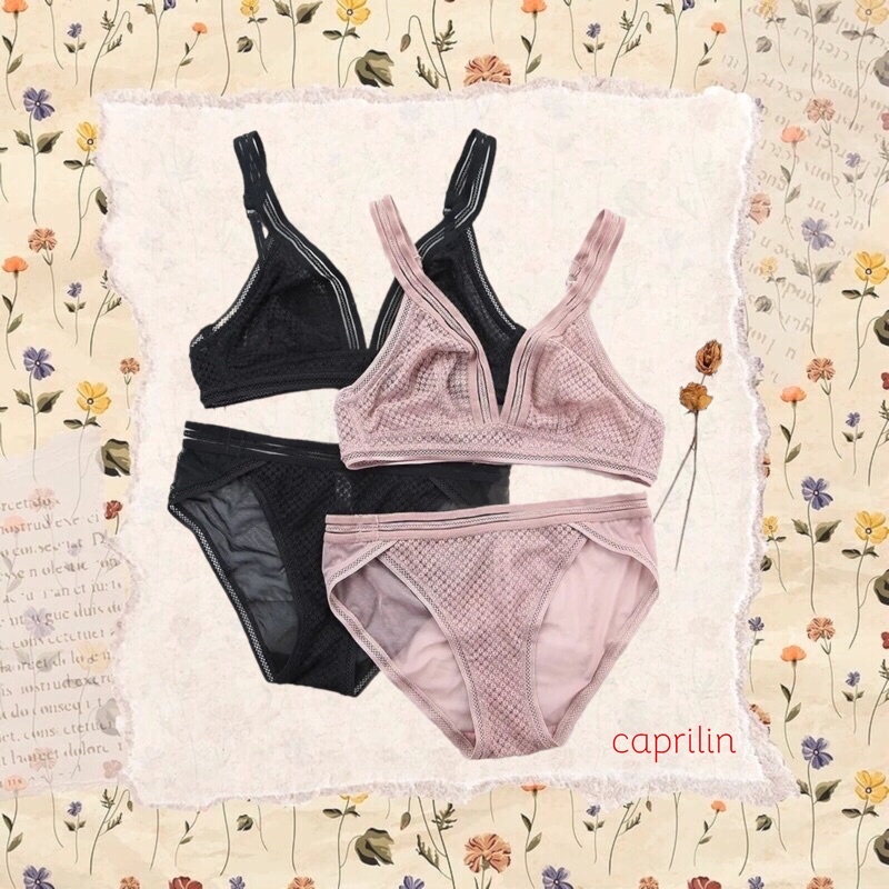(Sexy siêu cấp) - Set bộ đồ lót bralette xuất khẩu không gọng không mút