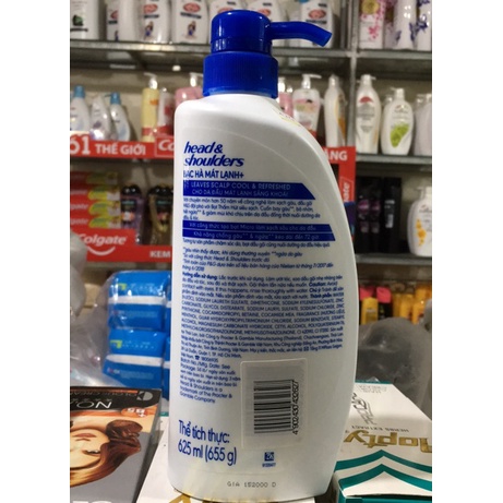 Dầu gội Head &amp; Shoulders Sạch gàu, bạc hà mát rượi 625ml
