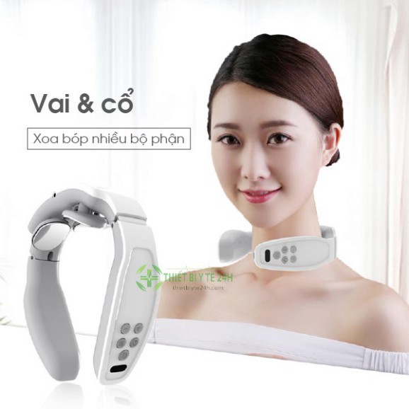 Máy Massage Cổ Vai Gáy, Máy Mát Xa Cổ Xung Điện Cao Cấp*FREESHIP* Bảo Hành 24T