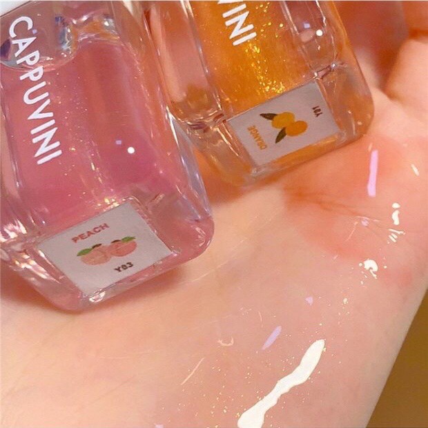 Son bóng son dưỡng có màu CAPPUVINI dưỡng ẩm mềm môi căng mọng Light Sensitive Jelly Lip Oil CAPU11