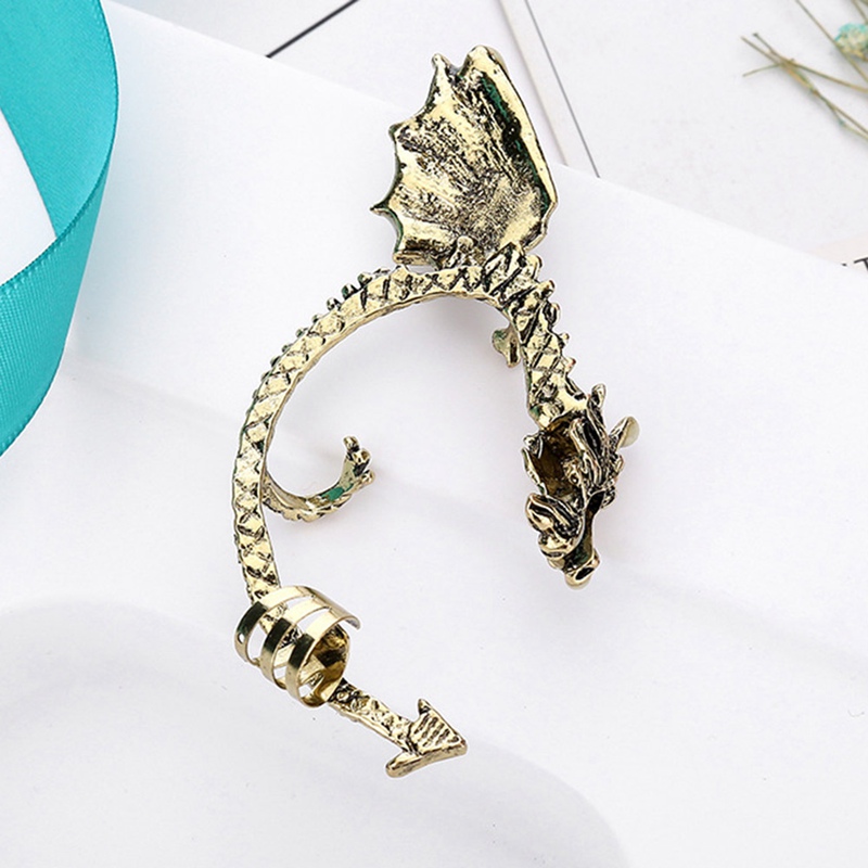 Tmdbyx Khuyên Vành Tai Kim Loại Hình Rồng Phát Sáng Trong Bóng Tối