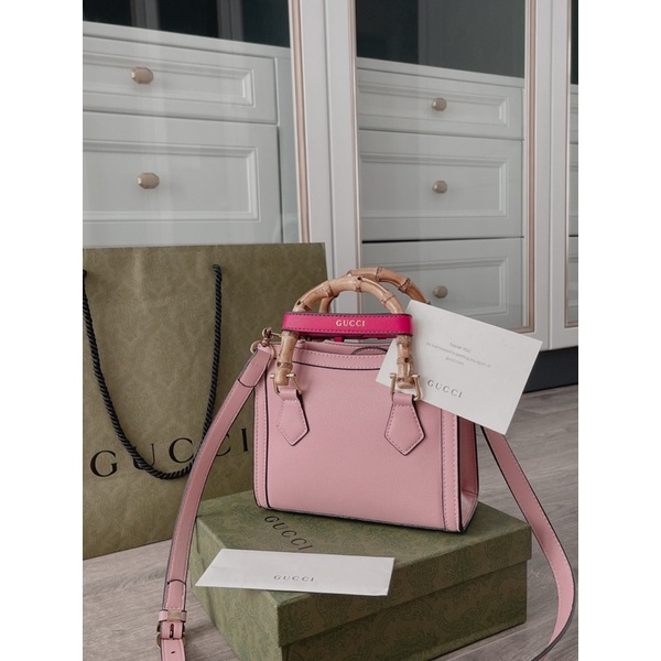 Túi xách nữ Gu.cci Diano Bamboo Supper Vip size 20 da thật