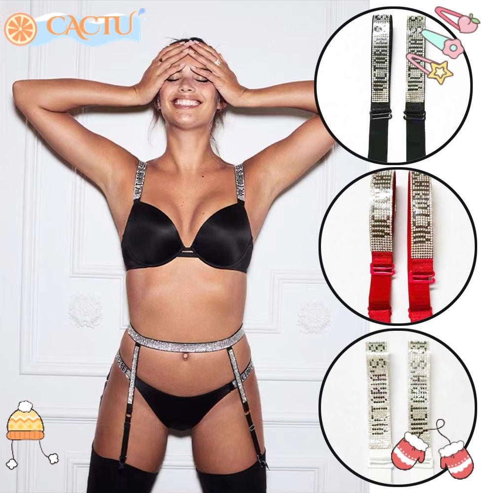 Dây Áo Ngực Co Giãn Đính Kim Cương Chữ Cái Alphabet Thời Trang Dành Cho Nữ