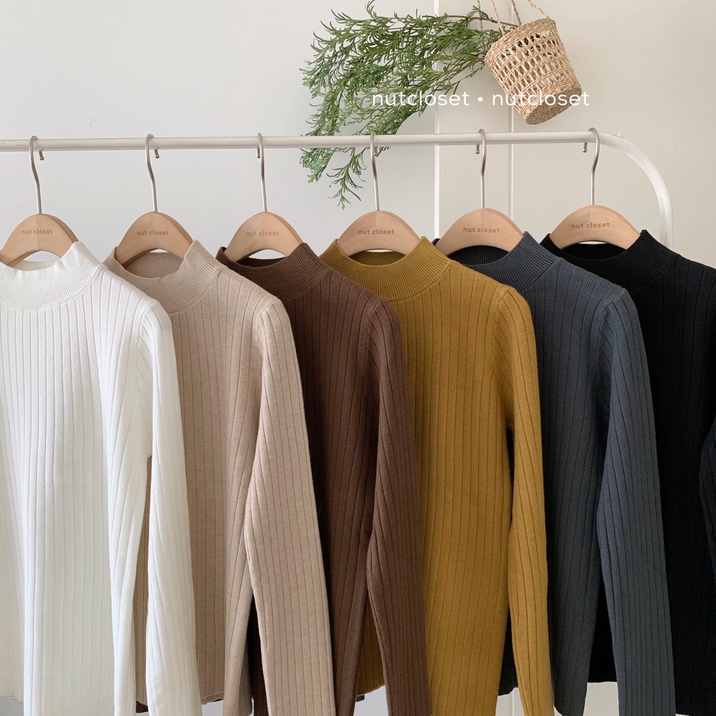 Áo len ôm cổ cao vân dọc _ A0344 | BigBuy360 - bigbuy360.vn