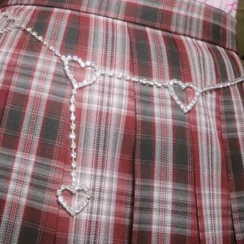 Thắt Lưng Liên Kết Tình Yêu 239207Thắt Lưng Dây Xích Kim Loại Mỏng Đính Kim Cương Nhân Tạo Cho Nữ