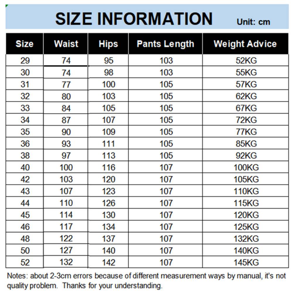 Quần Tây Đen Cỡ Lớn 50-150KG Thời Trang Công Sở Lịch Lãm Cho Nam