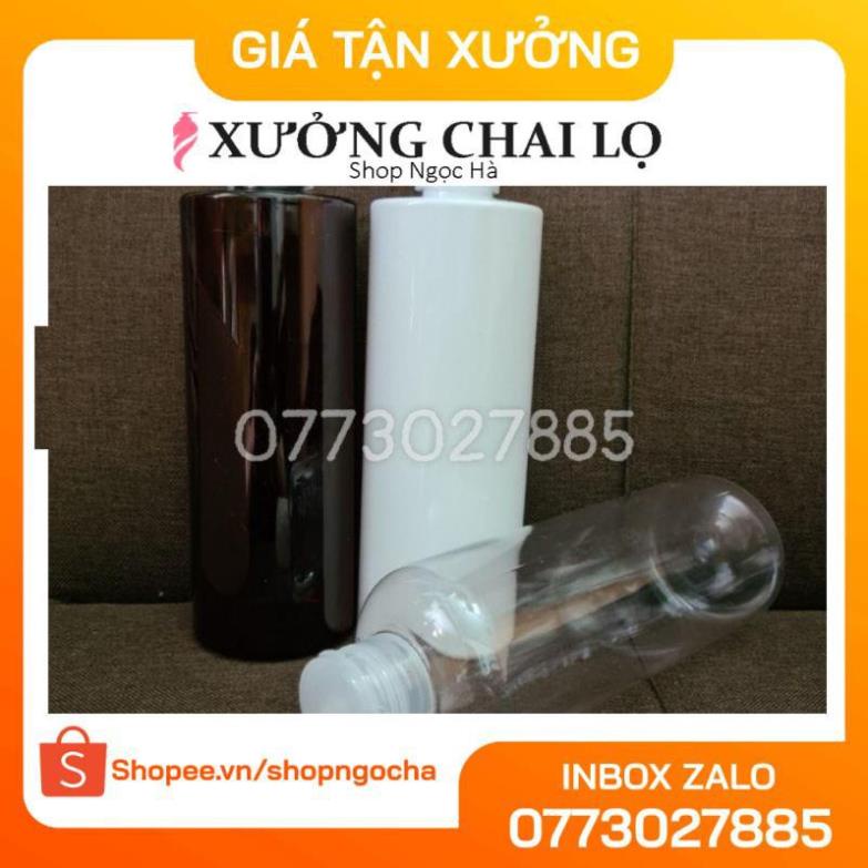 Chai nhựa pet Nắp Bật 500ml cao chiết mỹ phẩm , phụ kiện du lịch