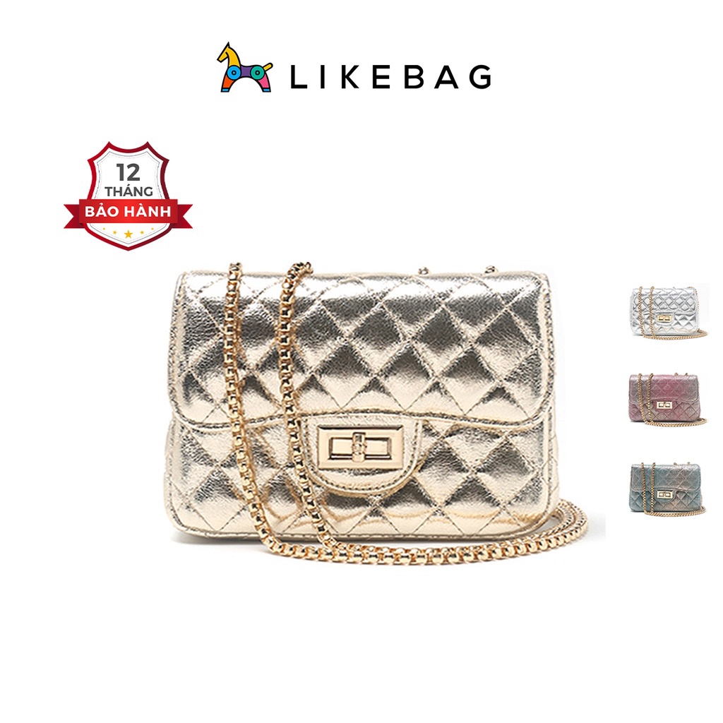 Túi nữ đeo chéo vai LIKEBAG đứng form phối dây xích cao cấp 220307075 - LIBAGI