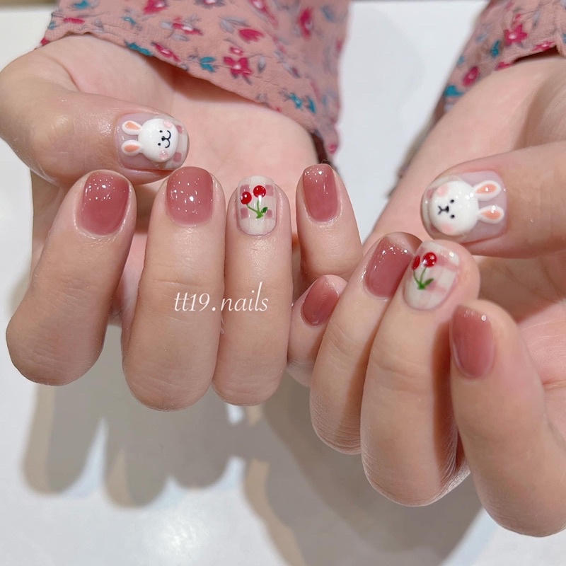 Nailbox xinh giá rẻ_ Mã gấu thỏ nổi hàn quốc_Khách mua hàng vui lòng đặt hàng và gửi ảnh mẫu qua tin nhắn