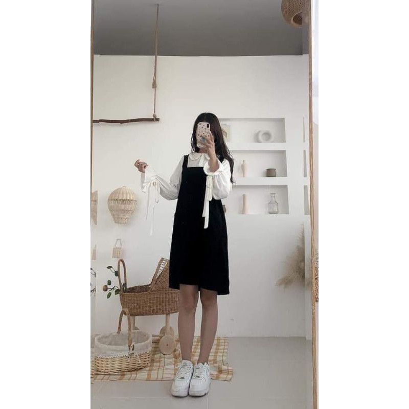 Váy bánh bèo- phối sơ mi trắng 💖 VIDEO + ẢNH THẬT 💖 Bộ váy liền sơ mi phong cách công chúa Maze House | BigBuy360 - bigbuy360.vn
