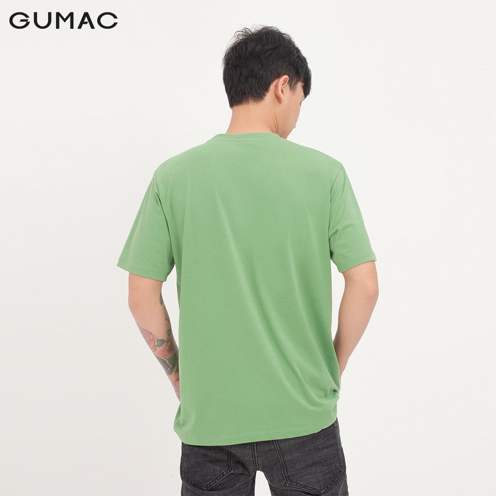 Áo thun nam ngắn tay túi xéo in lưới GUMAC đủ màu thiết kế basic ABA1265 | BigBuy360 - bigbuy360.vn