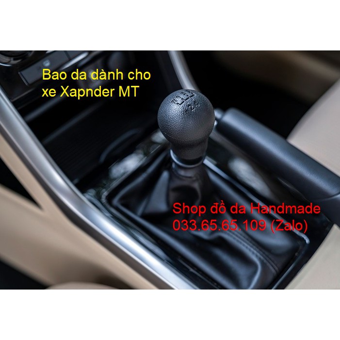Bọc da cần số phanh tay Mitsubishi Xpander số sàn bằng da bò, bảo hành 12 tháng, nhiều mầu