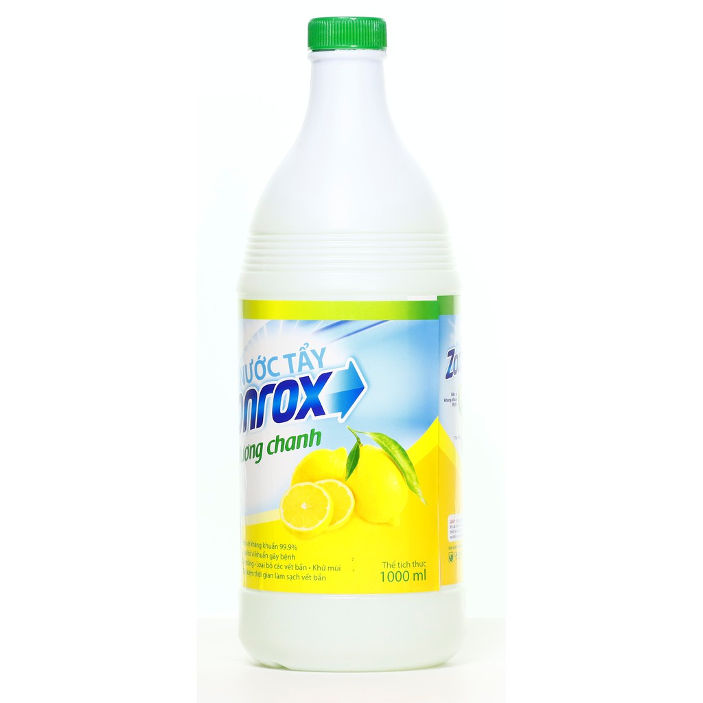 Nước tẩy Quần Áo Zonrox hương chanh chai 1 Lít