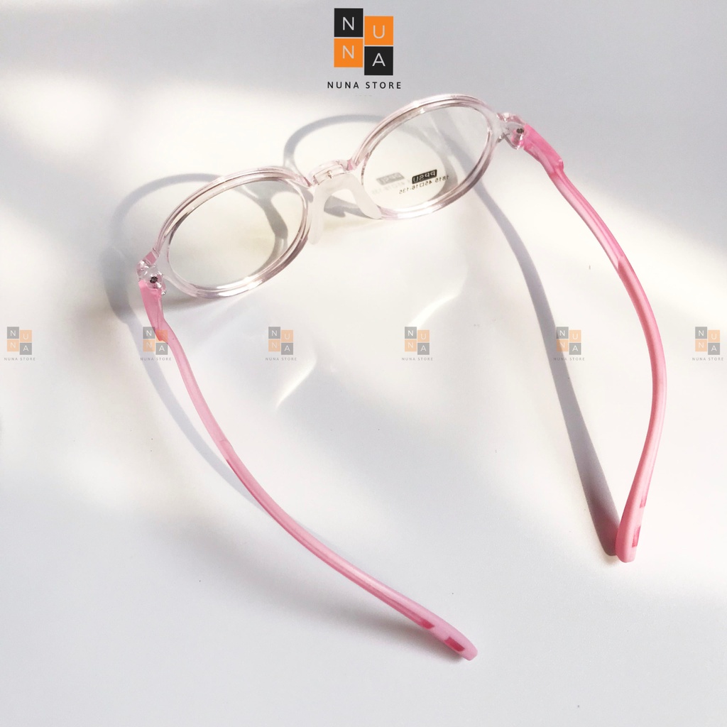 Kính cận trẻ em đệm mũi silicon, gọng kính cận cho bé chất liệu PPSU siêu bền, nhẹ kháng hóa chất tốt 1815