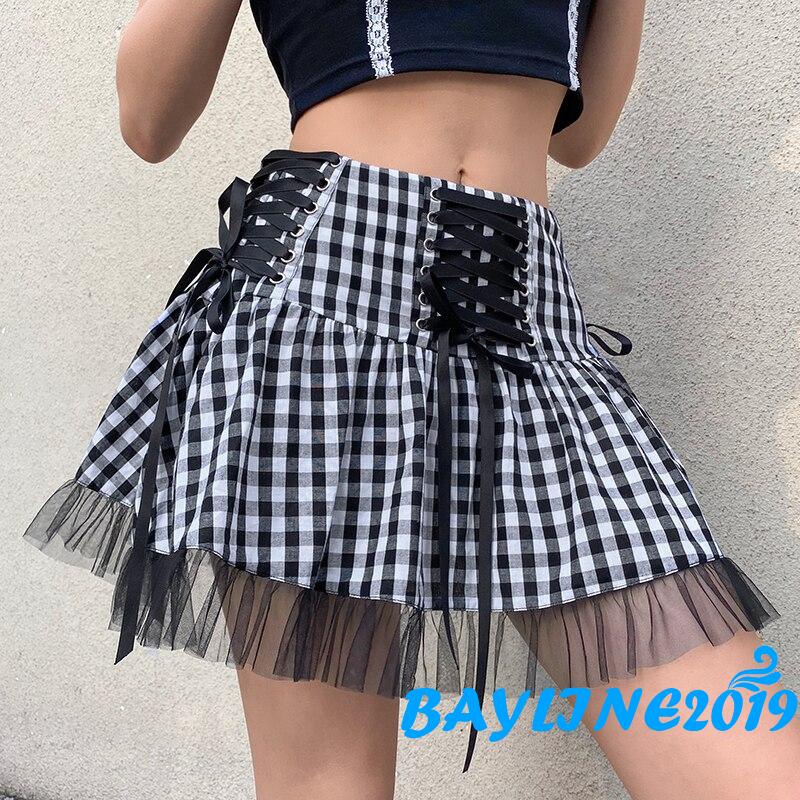 Chân váy xòe phối với ren hợp thời trang dành cho nữ