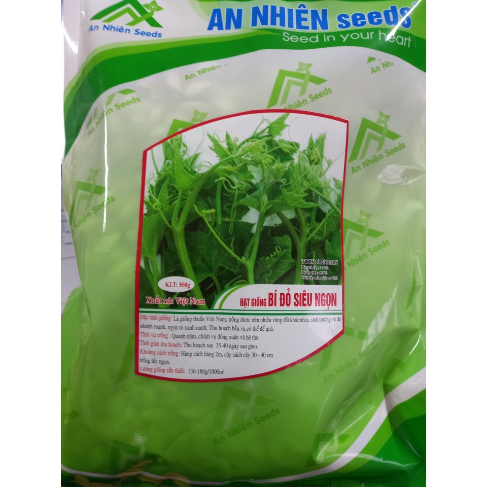 500g Hạt Giống BÍ SIÊU NGỌN BÍ ĂN NGỌN BÍ ĐỎ ĂN NGỌN