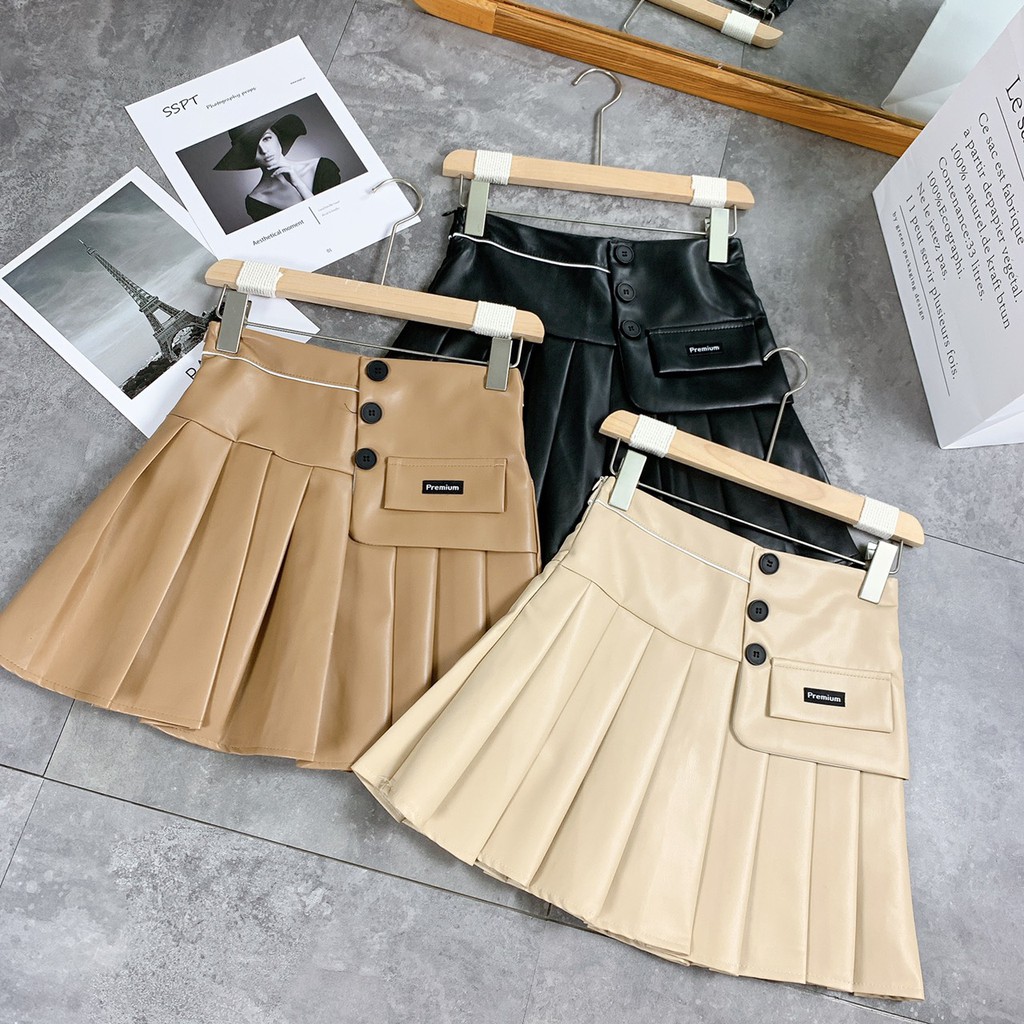 CHÂN VÁY DA XOÈ XẾP LI | BigBuy360 - bigbuy360.vn