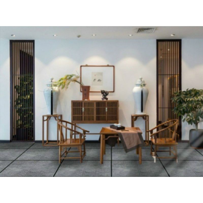 Gạch 60x60 ốp lát xám đậm men khuôn 3D 60201