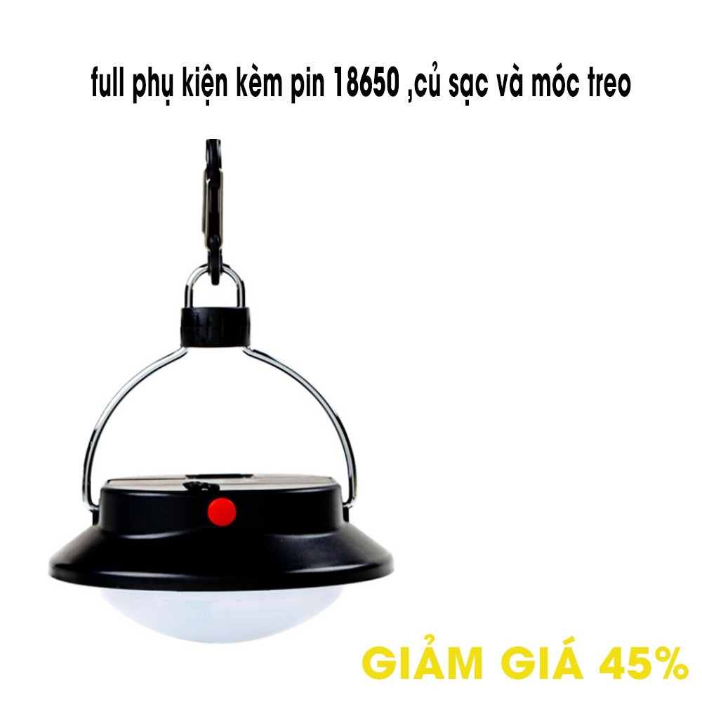 Đèn led 60 bóng , pin 18650,móc treo 2 đầu, cóc sạc theo kèm, full phụ kiện.