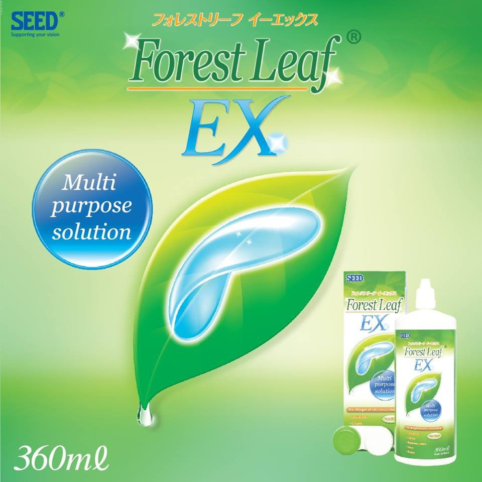 Nước ngâm lens Seed Forest Leaf EX 360ml - Nhật Bản