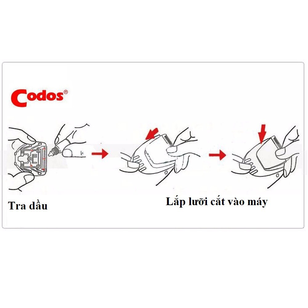 Tông đơ cắt tóc Codos CHC-536 - Tông đơ cắt tóc cho trẻ em + tặng lược cắt tóc Tony&Guy