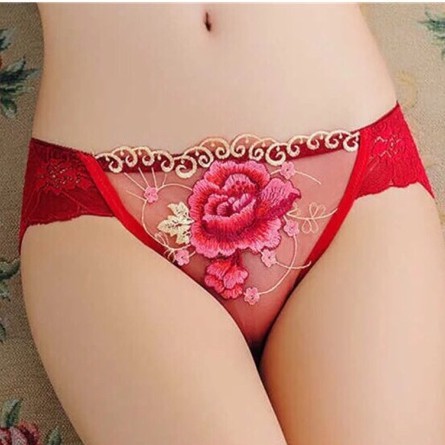 COMBO 5 QUẦN LÓT SỊP NỮ SEXY REN THÊU HOA HỒNG CỰC ĐẸP