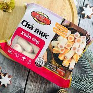 500GR CHẢ MỰC XOẮN ỐNG Lacusina thơm ngon