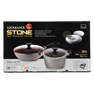 Bộ nồi chảo Lock&Lock Stone LCA6202S2