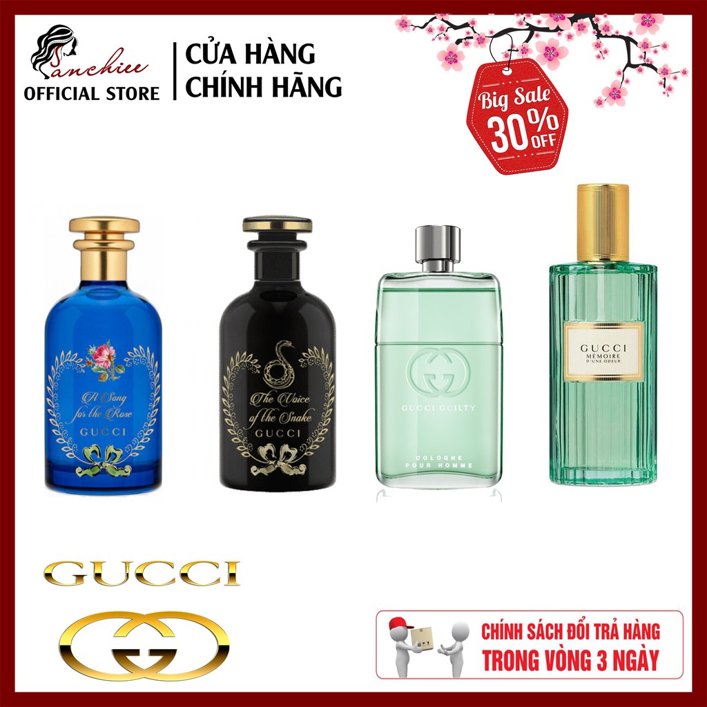 ❤️full version❤️💯Nước hoa Gucci  Chính Hãng Unisex 5/10/20ml.  Chọn Bộ Những Chai Nước Hoa cho Mua Hè Nóng