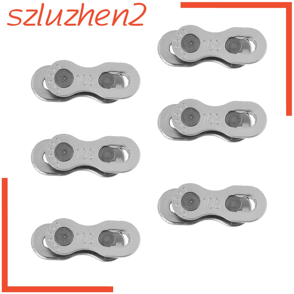 6 Pair Bicycle Bike Roller Connector 10 Speed Quick Master Link Joint Chain