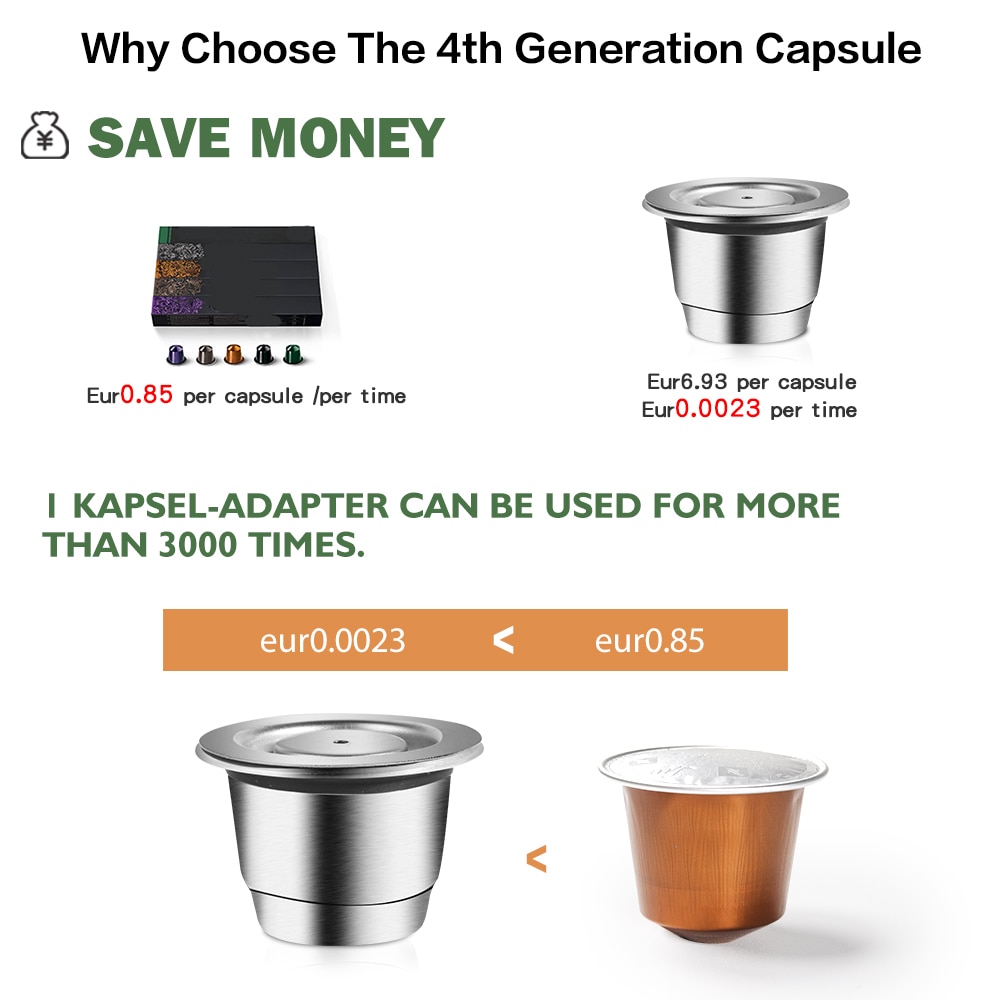 Bộ Lọc Cà Phê Tái Sử Dụng Được Crema Cho Nespresso Inissia Lattissima