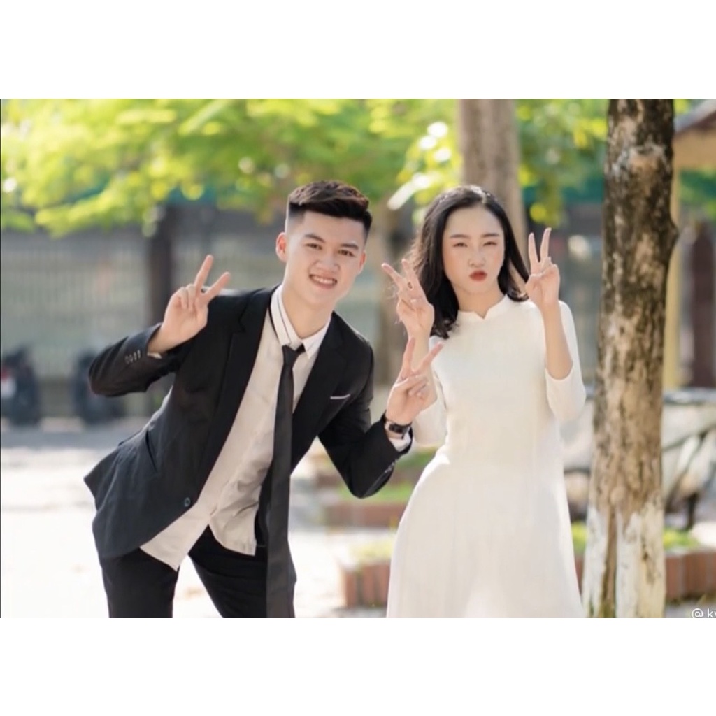Cà vạt học sinh nam nữ KING đồng phục chụp kỷ yếu màu đen, Cà vạt bê quả