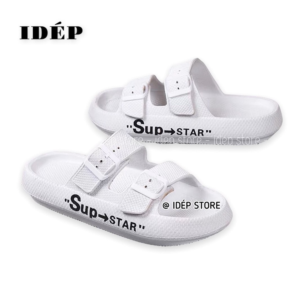 Dép bánh mì 2 quai siêu nhẹ SUP STAR cao 3.5cm đúc siêu nhẹ nam nữ iDÉP (FORM NHỎ) Maipy DL195