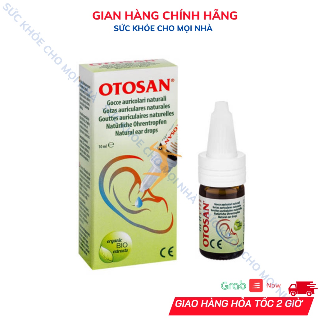 Nhỏ tai Otosan Tinh dầu Hạnh nhân, Keo ong giúp làm sạch lấy ráy tai giảm đau tai, nấm tai cho bé ( Lọ 10ml )