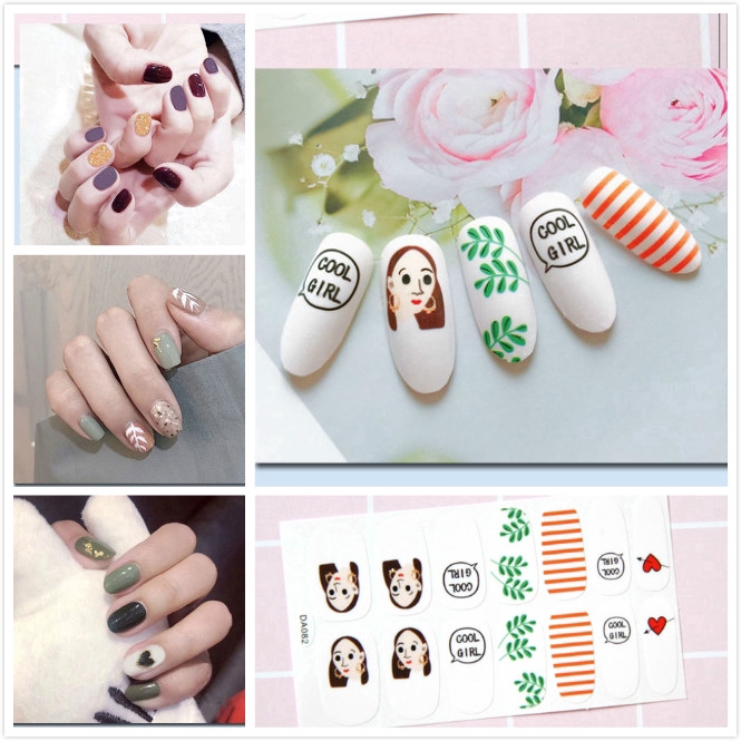 Sticker dán móng tay hình trái tim dễ thương