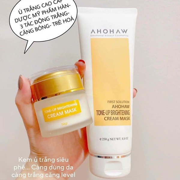 Mặt Nạ Ủ Trắng Ahohaw First Solution Giúp Da Trắng Sáng Sau 1 Đêm
