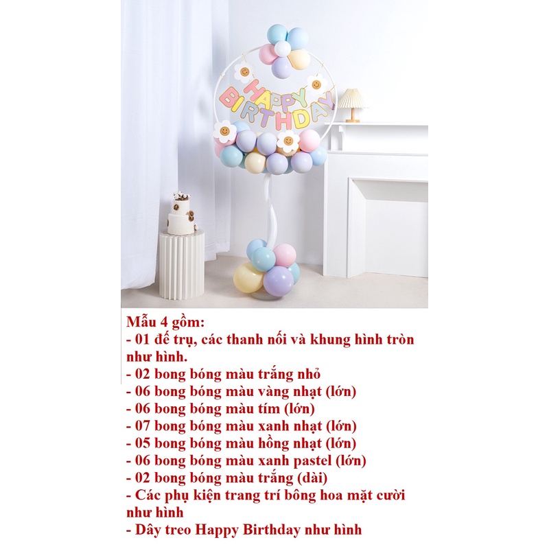 [Sinh nhật, Thôi nôi] Trụ bóng trang trí tiệc sinh nhật, thôi nôi cho bé
