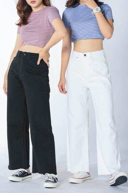 Quần culottes đen/trắng