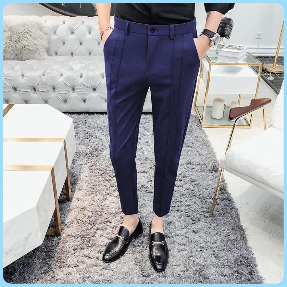 Quần tây - Quần âu nam cao cấp - Dáng côn trẻ trung, chất vải tuyxi co giãn, mềm mịn, dầy dặn, không xù, không nhăn | BigBuy360 - bigbuy360.vn