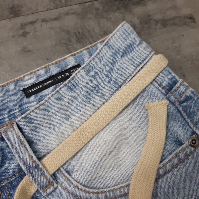 Dây quần Drawstring MCQ phong cách Streetwear dài 1,7m phối quần Jeans dài hoặc quần Short