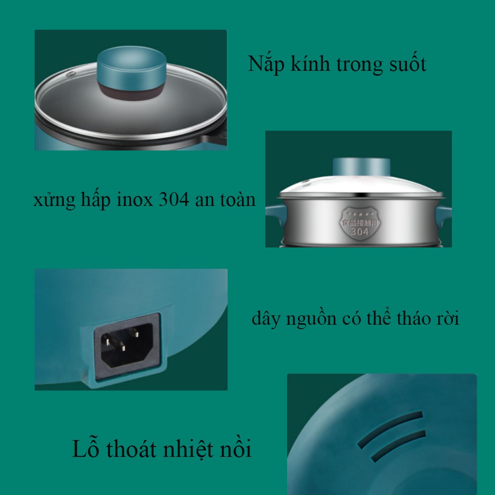 Nồi Lẩu Điện Đa Năng JIASHI 1/2 Tầng, Chảo Điện Đa Năng