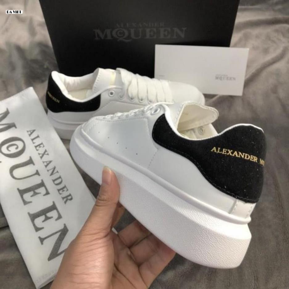 Giày Thể Thao - Giày Sneaker MCQ Nam Nữ Màu Trắng Gót Nỉ Đen Bản Dây To Hàng Cao Cấp