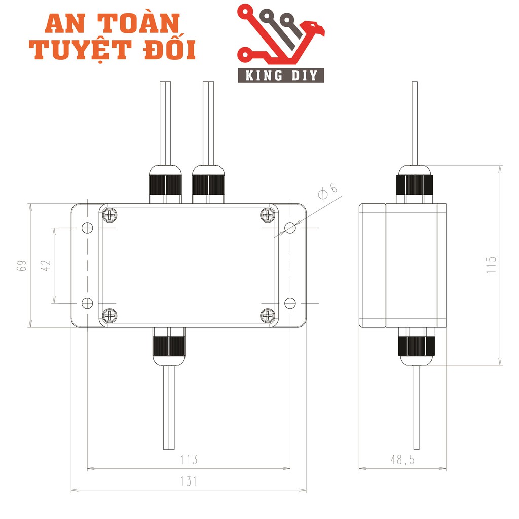 Phao điện bồn nước tự động chống giật,Bộ điều khiển máy bơm nước tự động sử dụng phao điện chống giật