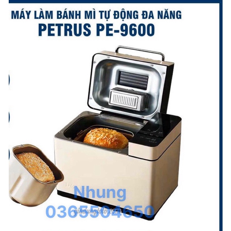 Máy làm bánh PETRUS 9600- có hdsd và công thức làm bánh